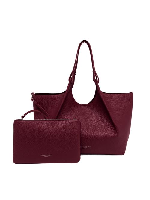 Borsa da donna in pelle martellata, a mano/spalla, colore wine berry/t.moro GIANNI CHIARINI | 9720RNGDBL14209